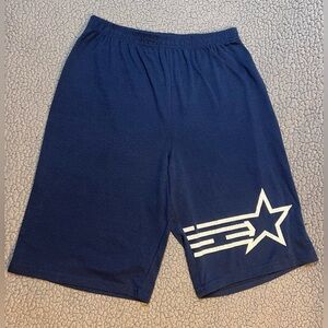 Holiday Time Athletic Shorts Boys Size 2XL Navey Blue And White